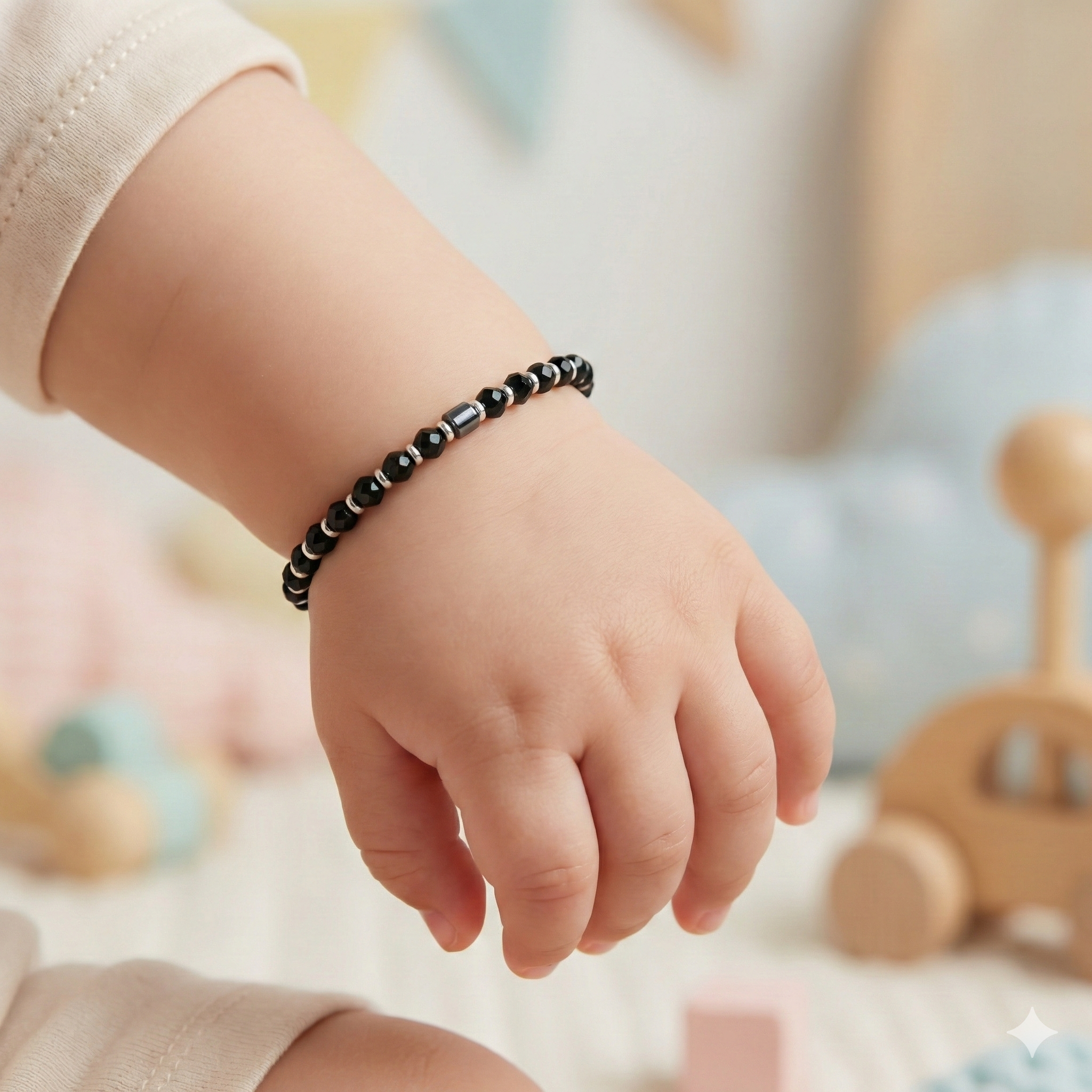 Faceted Black Onyx & Sterling Silver Nazariya