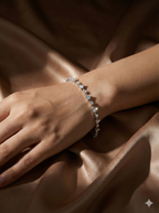 Alternating Geometric Crystal Link Bracelet