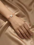 Dainty Rose Gold Butterfly Bracelet