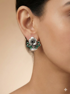 Silver Bloom Floral Studs