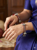 Oxidized Silver Ghungroo Bangle