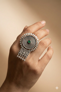 Tribal Jhumka Style Sunburst Ring