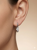 Pavé Curve Hoop Earrings