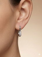 Pavé Curve Hoop Earrings