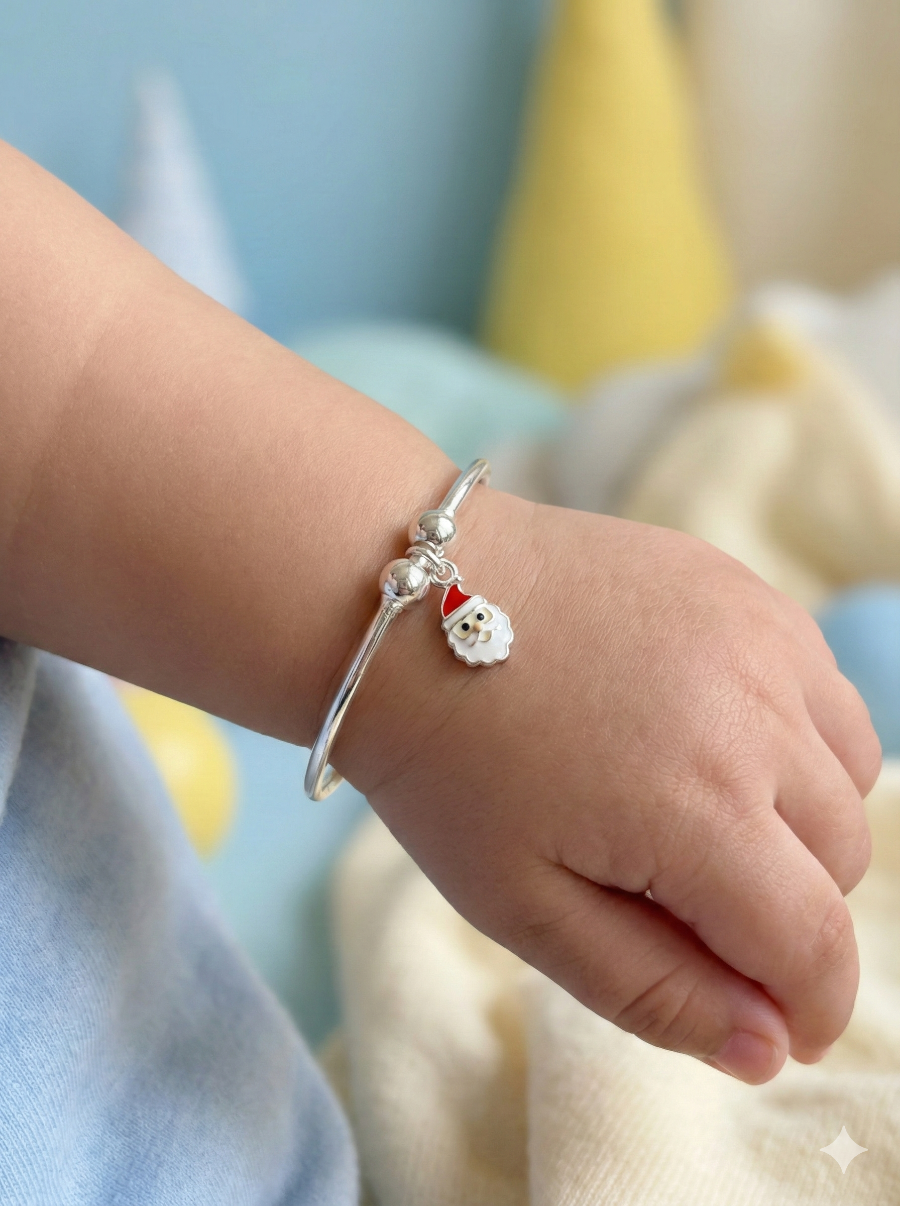 Jolly Santa Enamel Baby Kadli