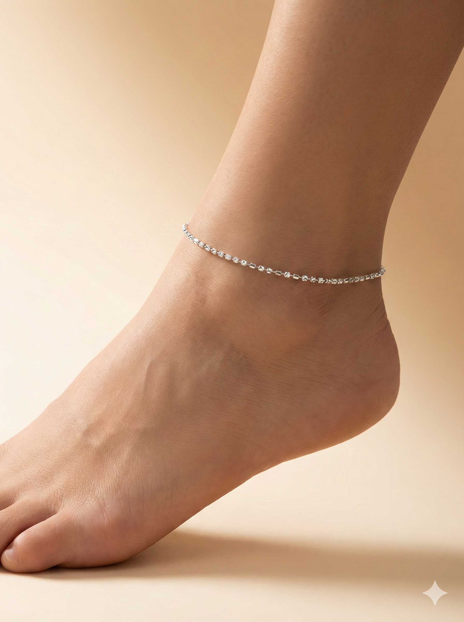Geometric Station Bead Anklet