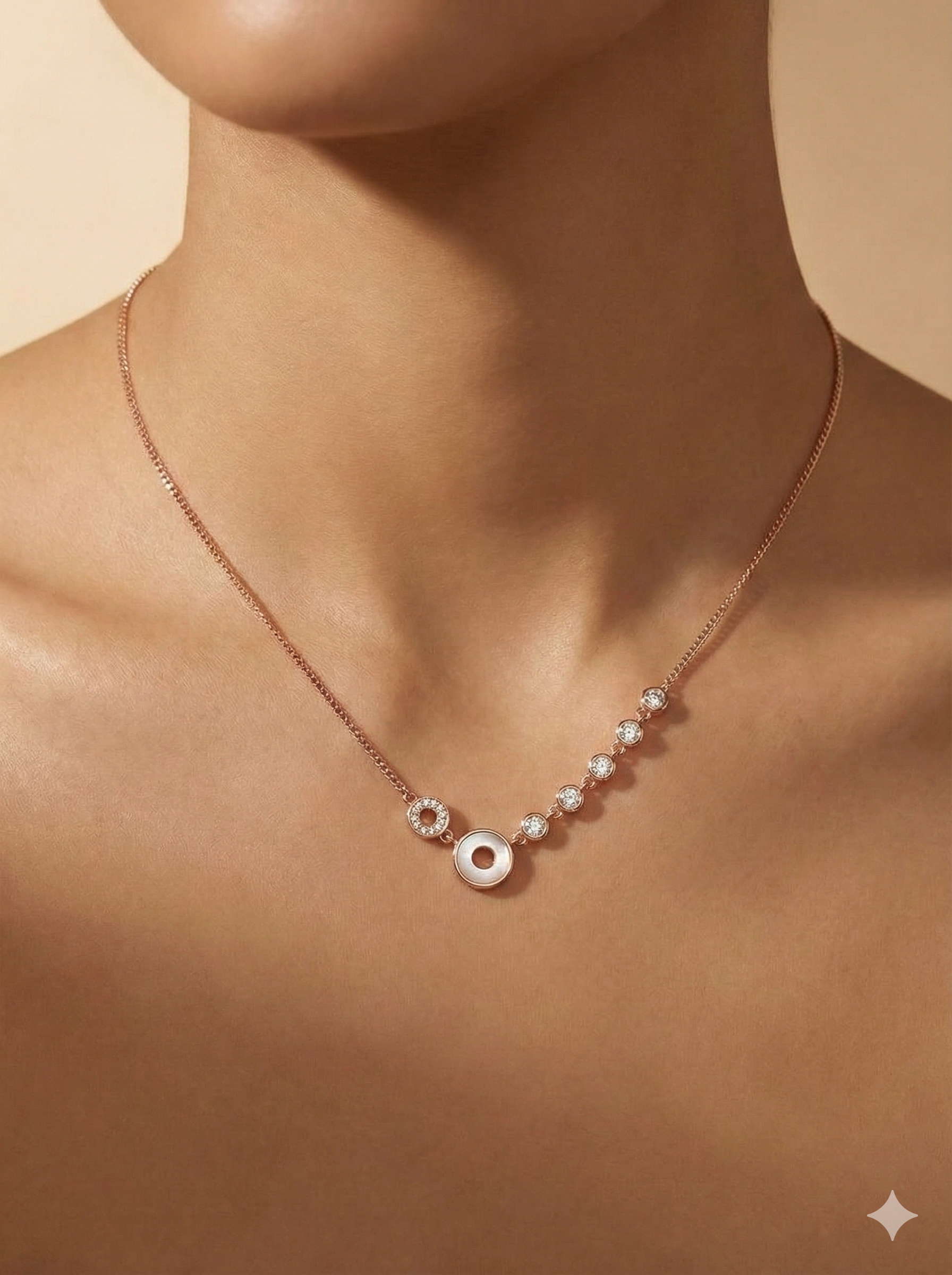 Celestial Orbit Rose Gold Necklace