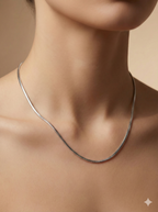 Polished Flat-Link Venetian Silver Chain