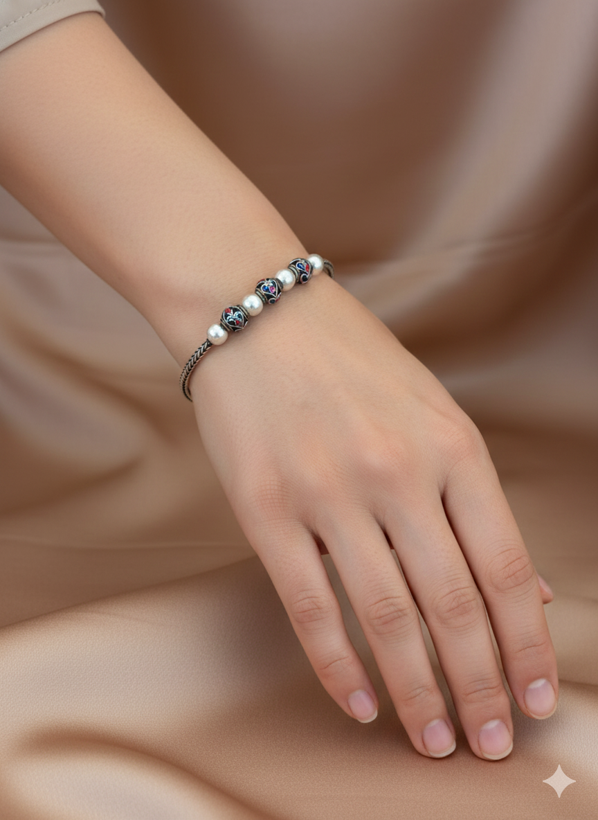 Heritage Enamel Beaded Bracelet