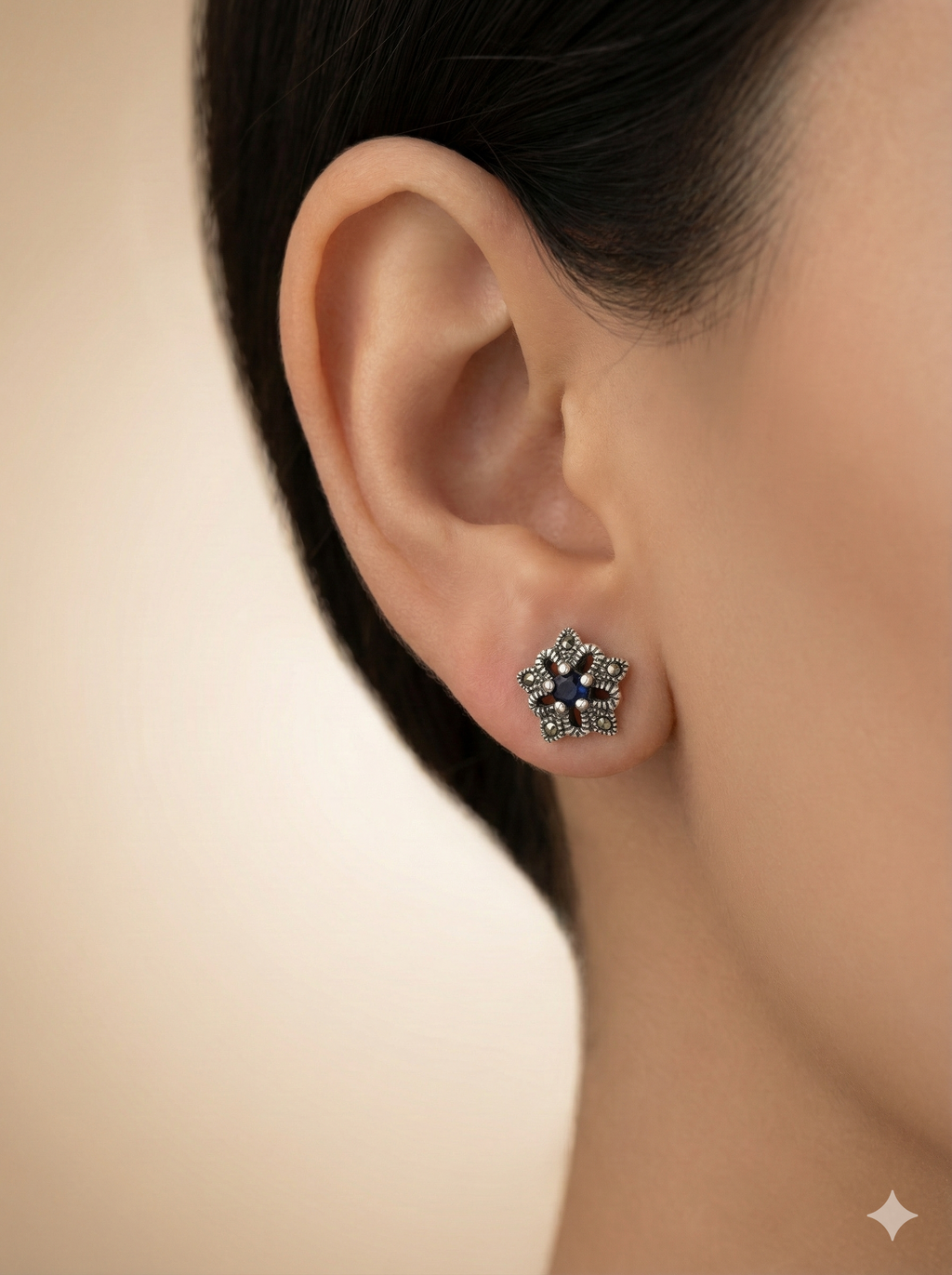 Mini Starburst Marcasite Studs