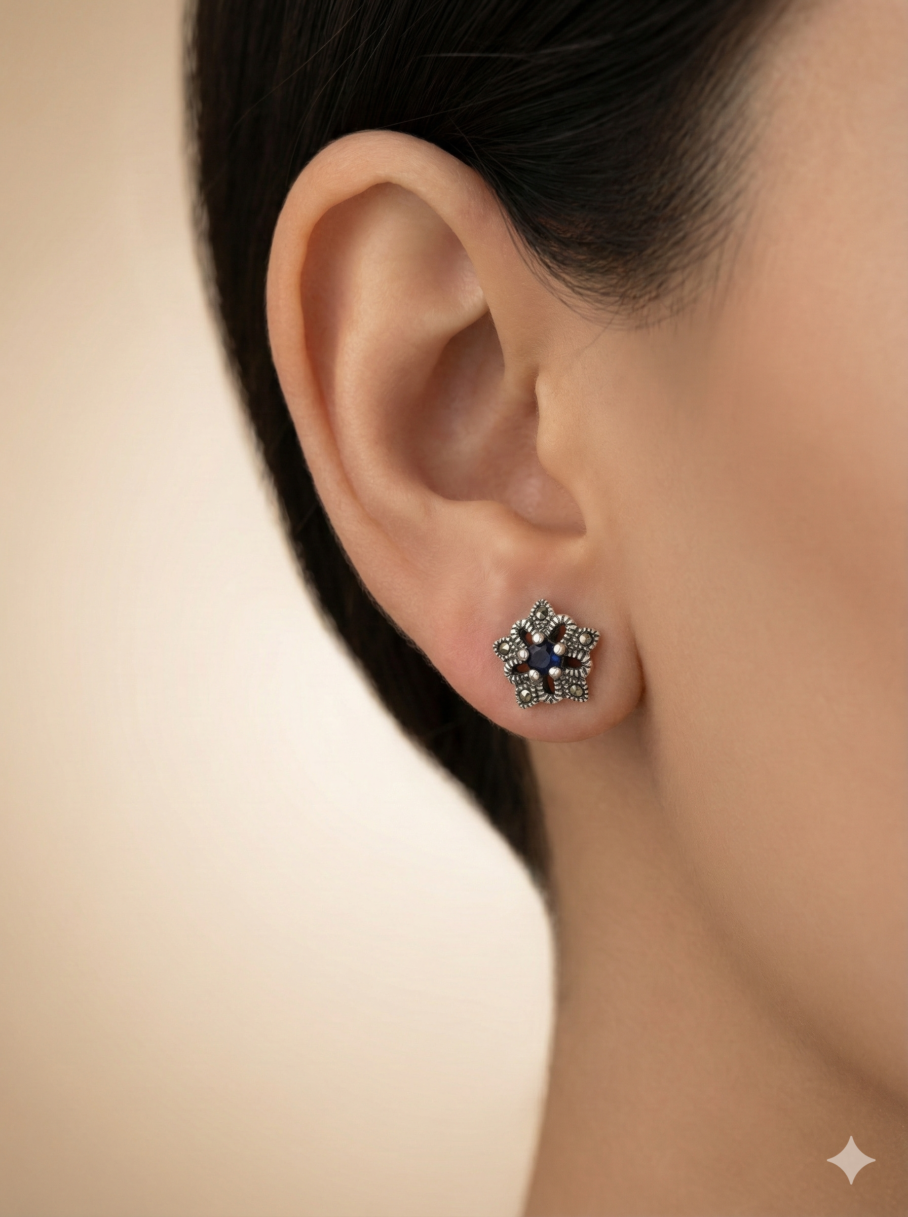 Mini Starburst Marcasite Studs