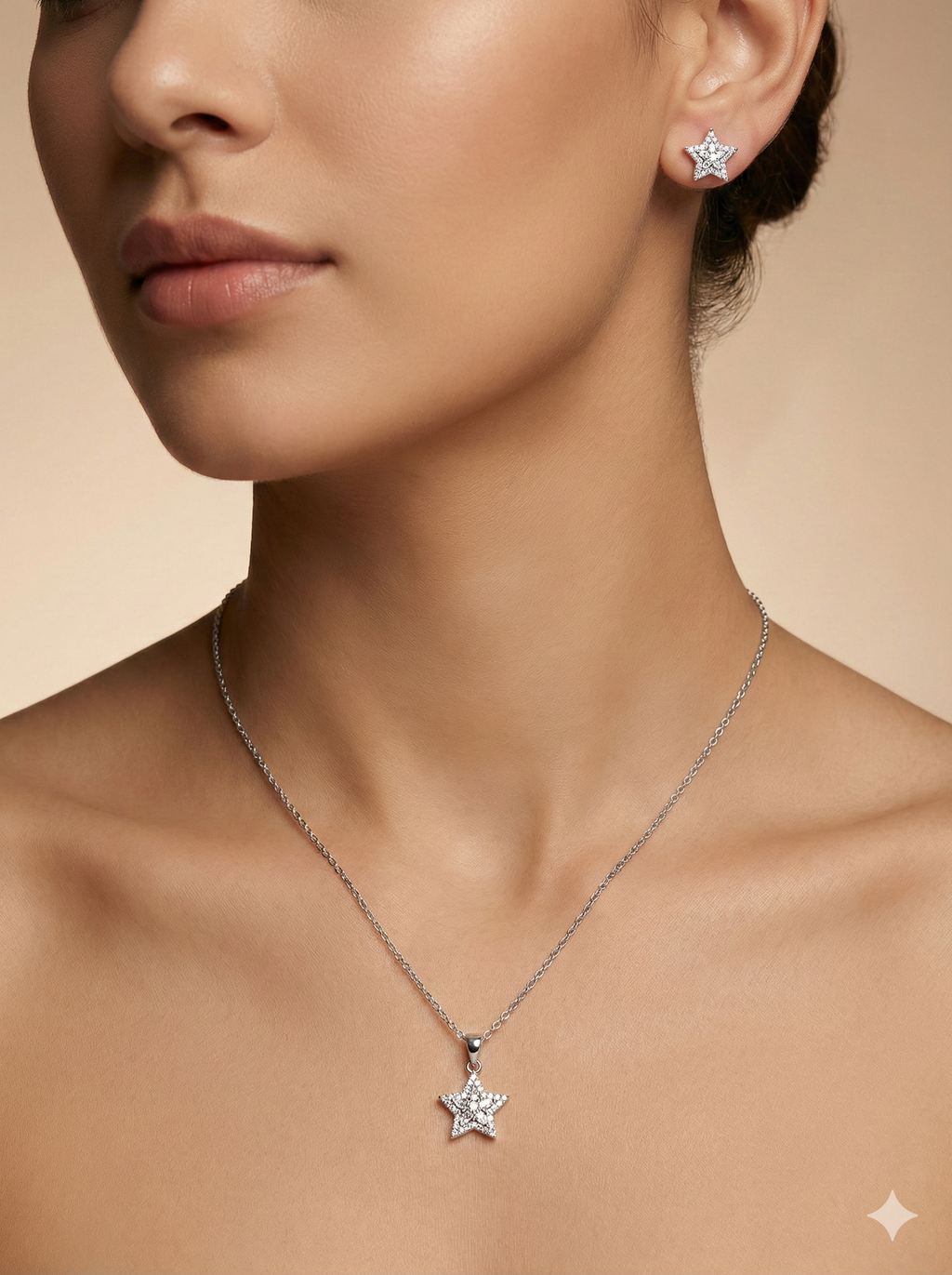Dainty Celestial Star Pendant Set