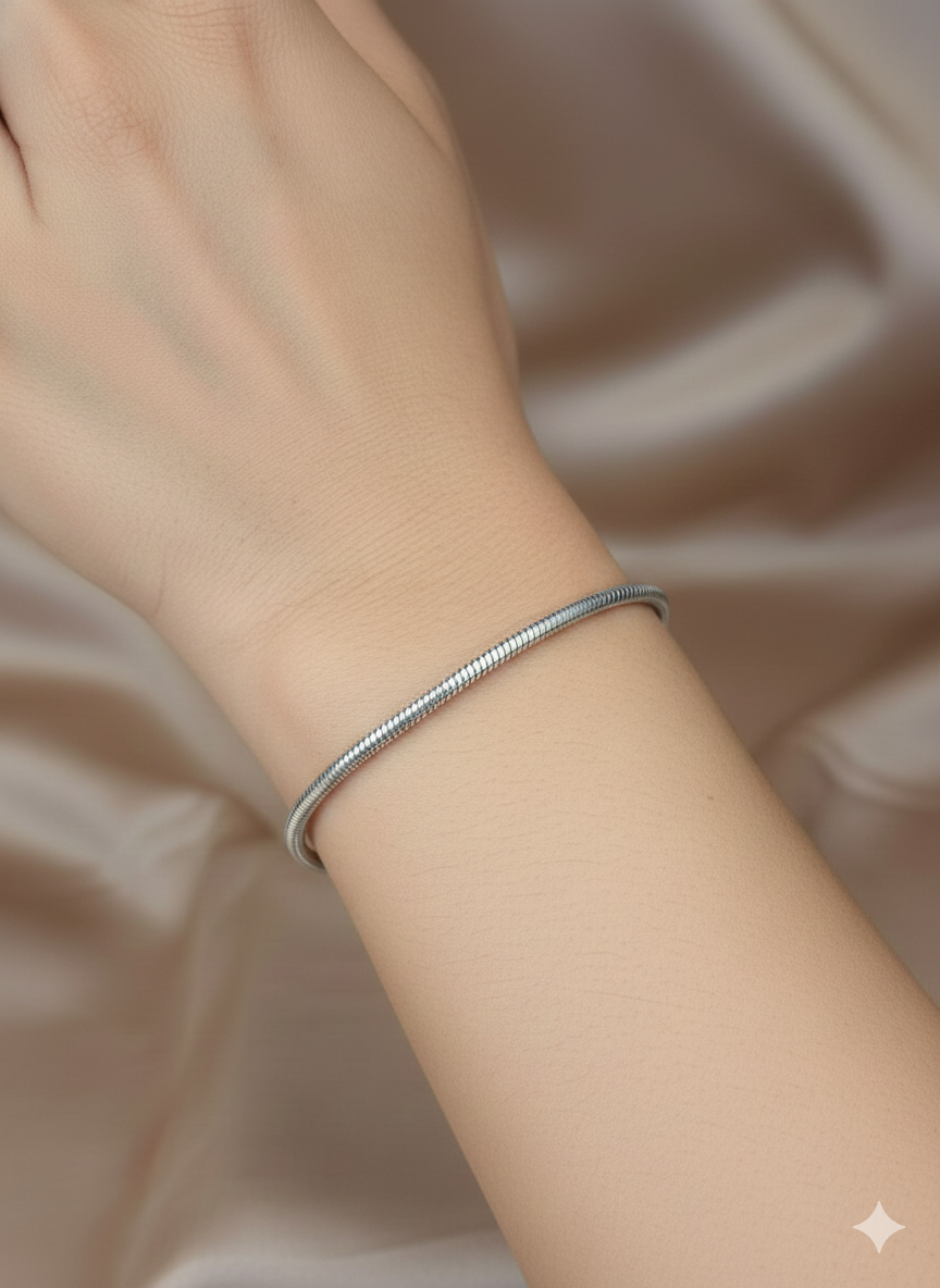 Classic Silver Snake Chain Bracelet
