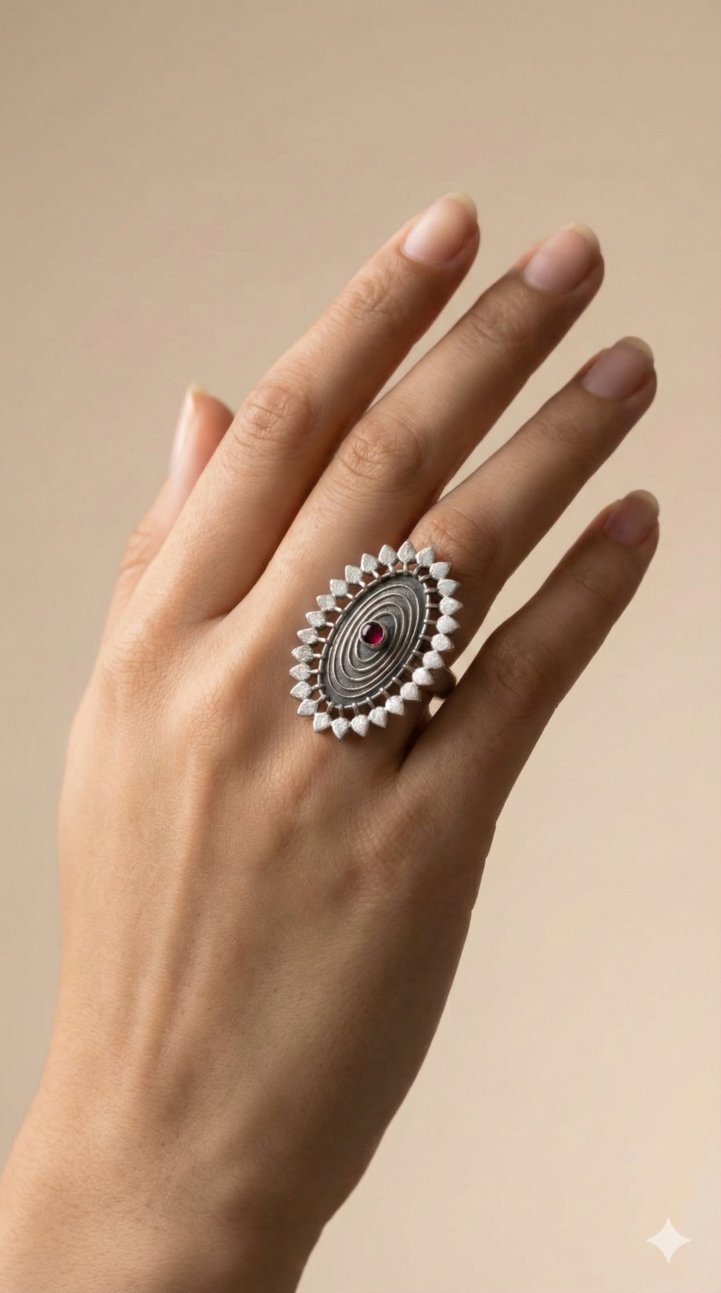 Handcrafted Tribal Spiral Ring
