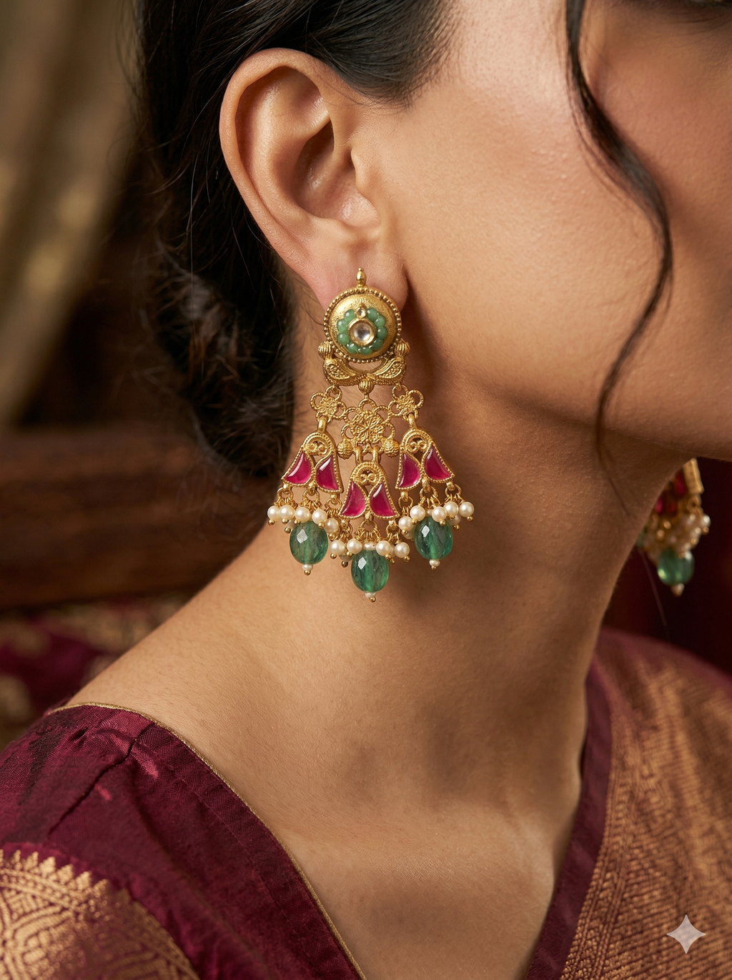 Tiers of Tradition Jhumka-Drops