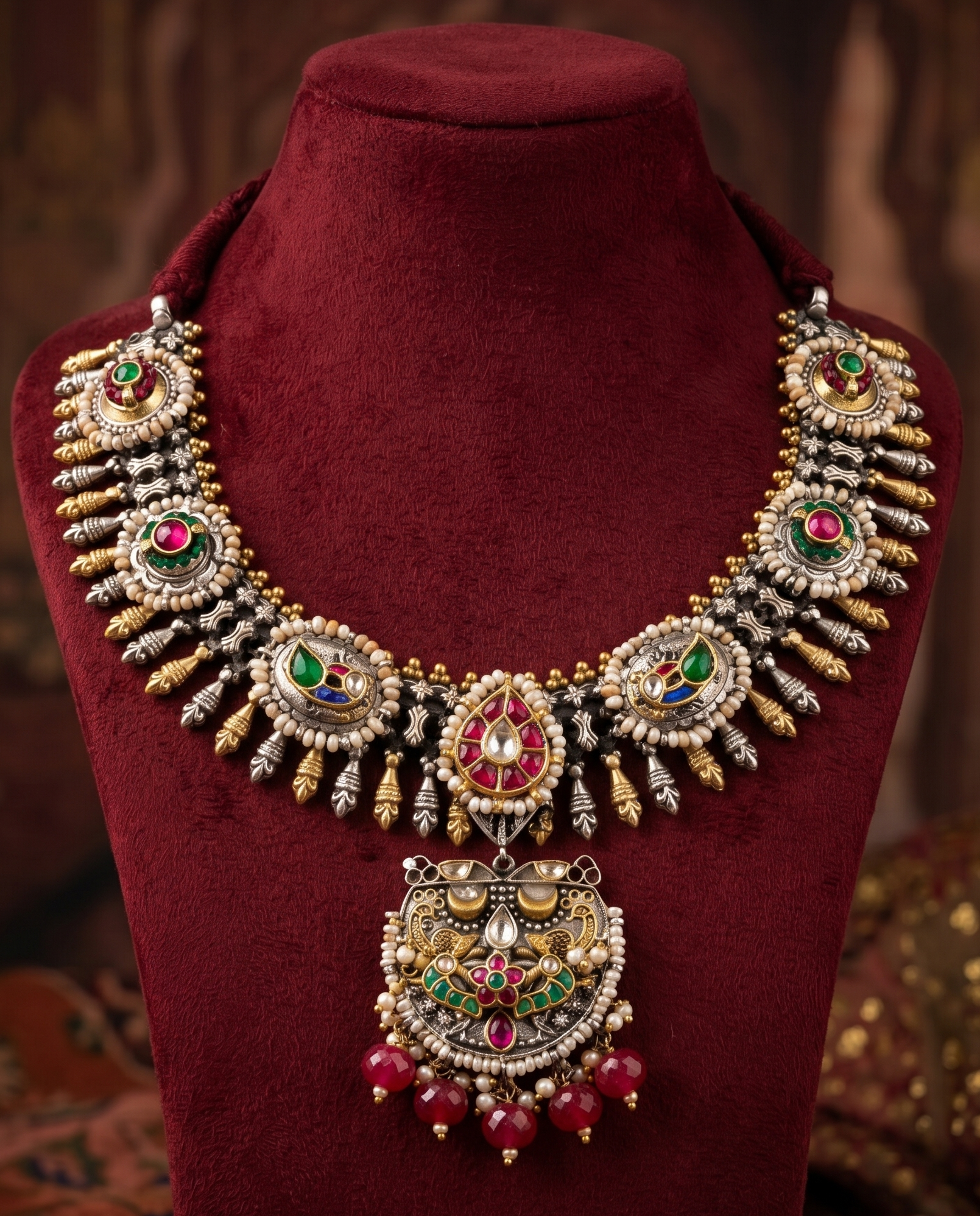 The Rajwada Dual-Tone Necklace