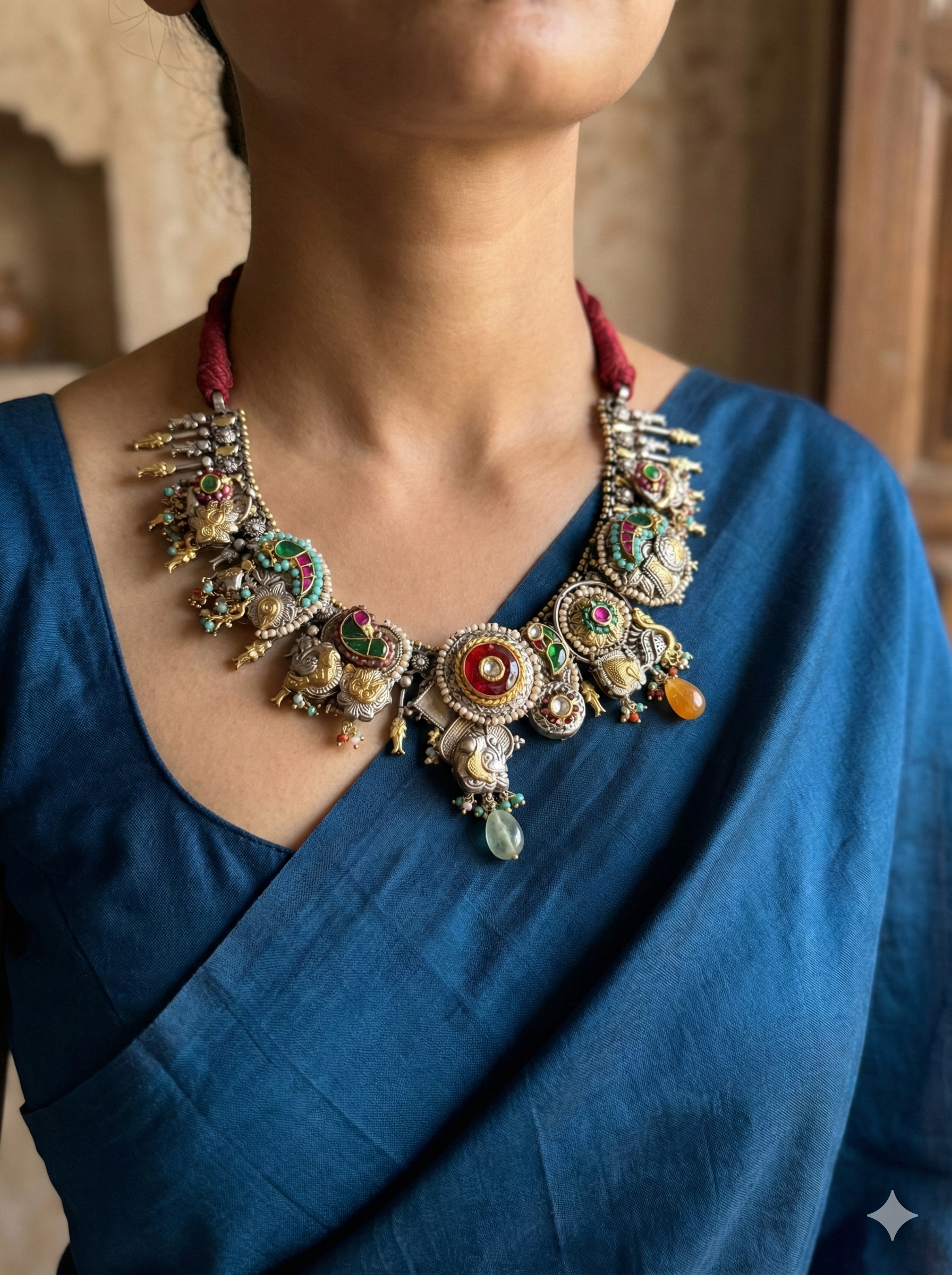 The Royal Heritage Peacock Fusion Choker