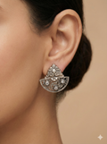 Oxidized Deity Studs with Zircon