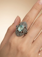 Abalone Shell Vintage Statement Ring