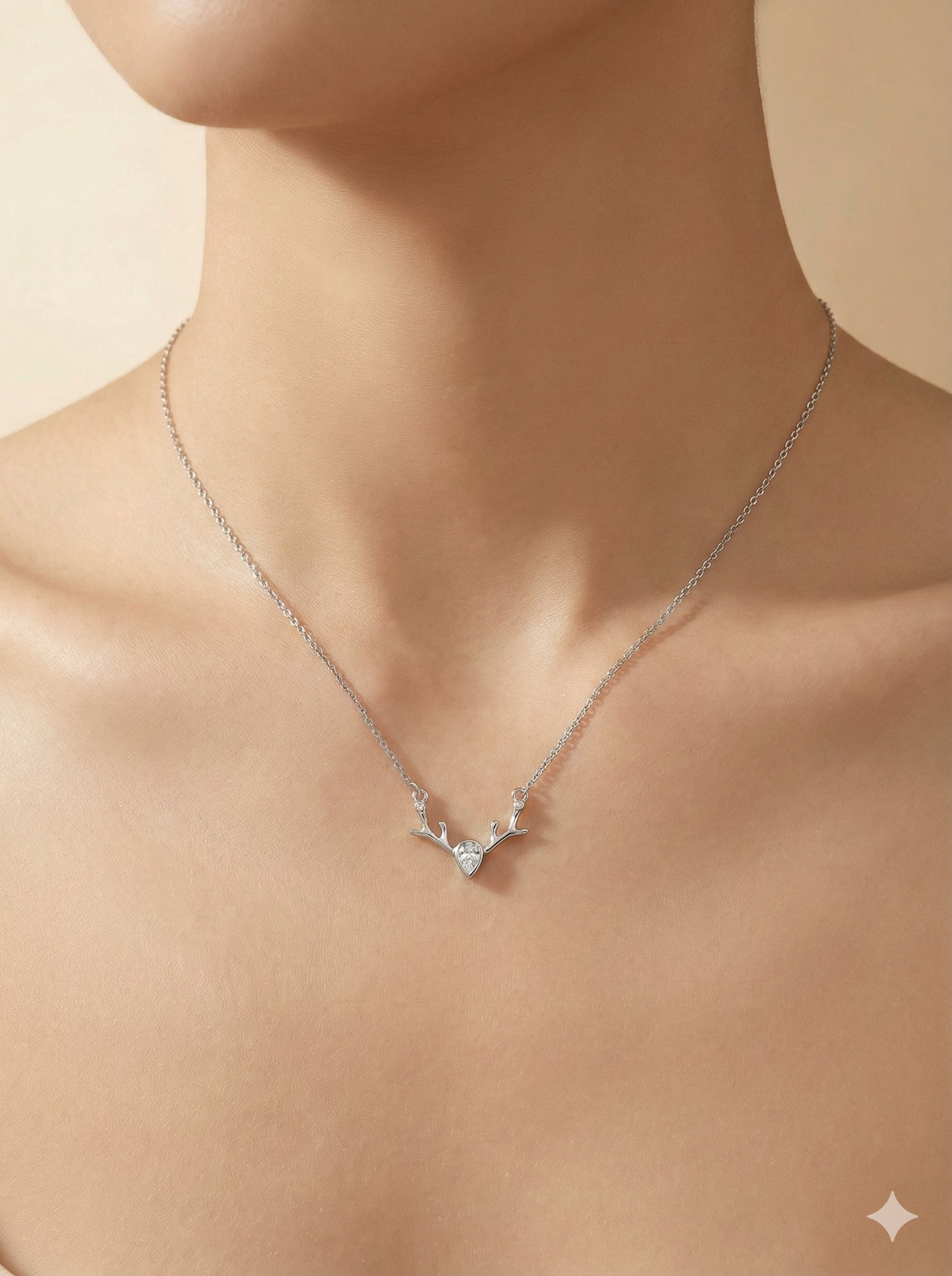 Teardrop Antler Necklace