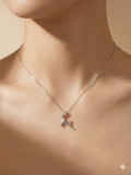 Sparkle & Dash Silver Reindeer Necklace