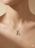 Sparkle & Dash Silver Reindeer Necklace