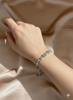 Marching Elephants Silver Slider Bracelet