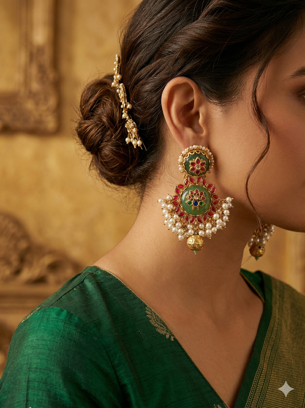 Jodhpuri Royal Cluster Studs