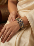 Peacock Wheel Silver Fusion Kada