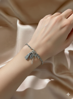 Tropical Charm Silver Link Bracelet
