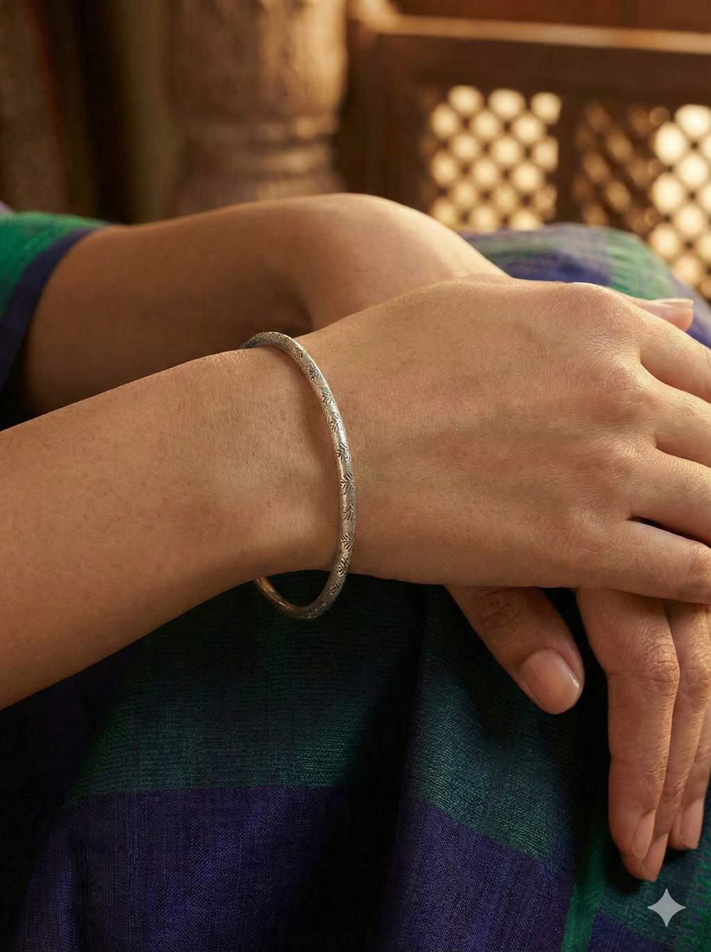 Ethereal Swirl Textured Bangles