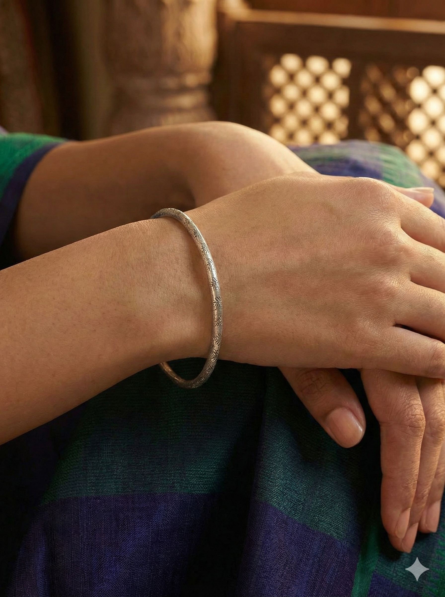Ethereal Swirl Textured Bangles