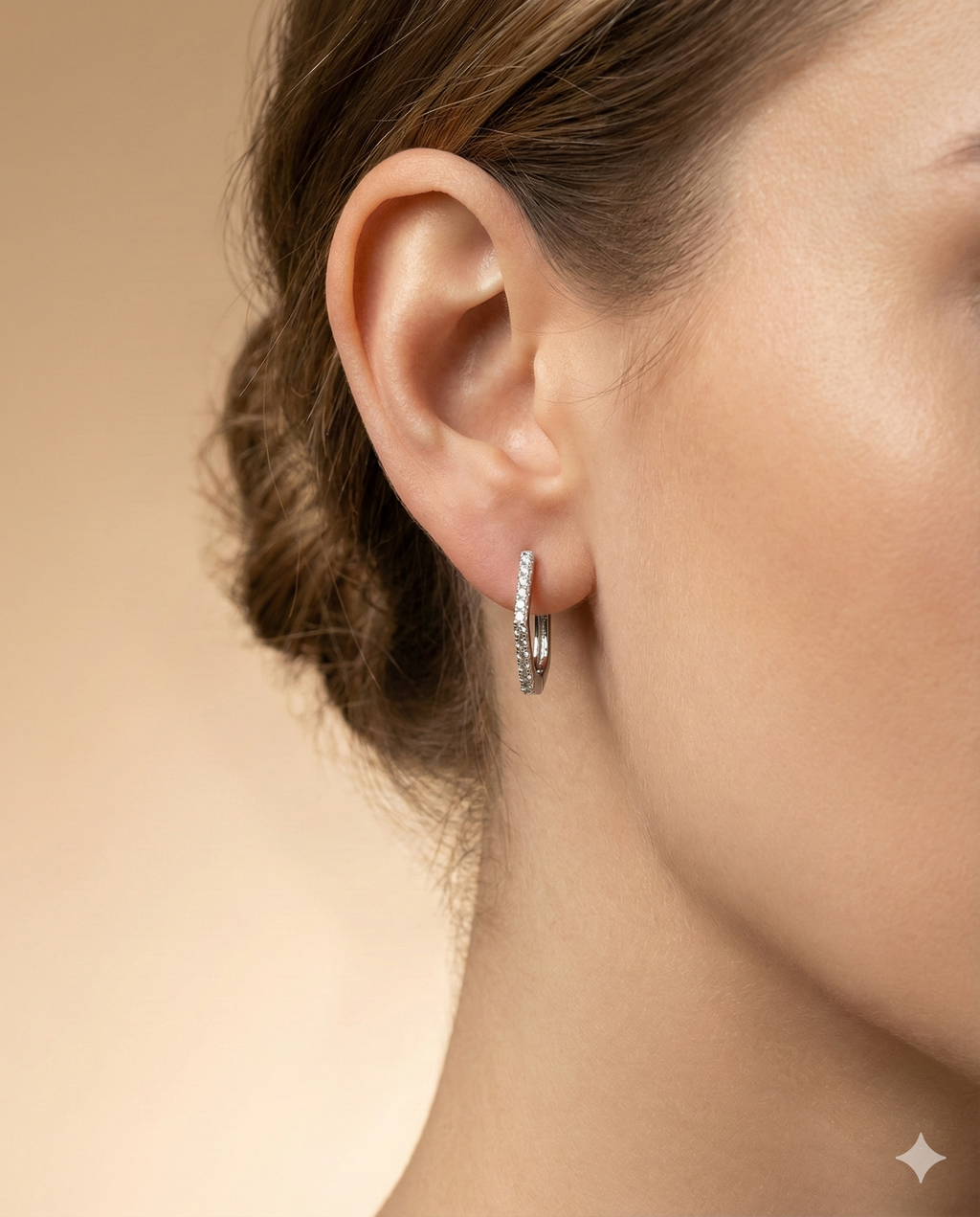 Classic Crystal Pave Hoops
