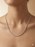 Contemporary Silver Bar-Link Specialty Chain