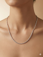 Contemporary Silver Bar-Link Specialty Chain