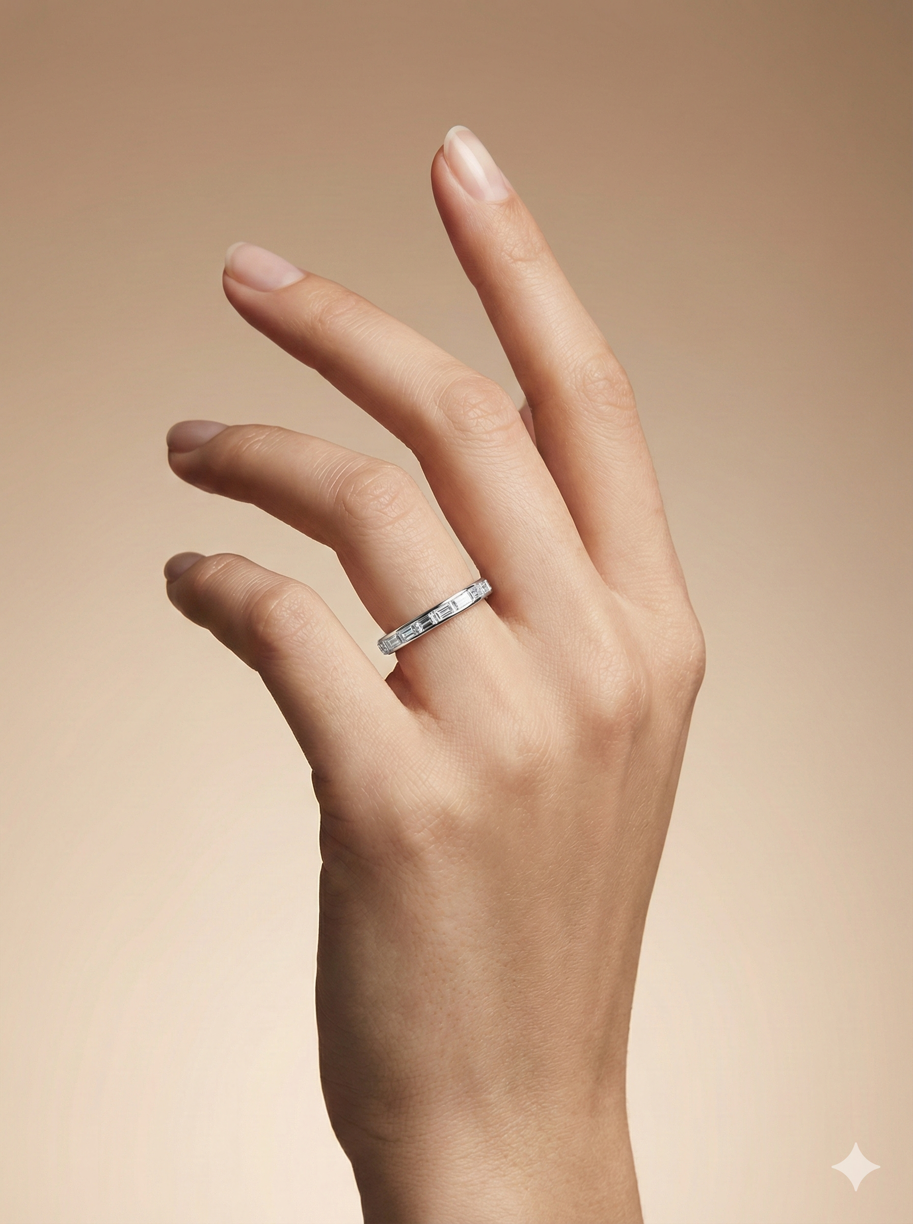 Sleek Baguette-Cut Cubic Zirconia Eternity Band