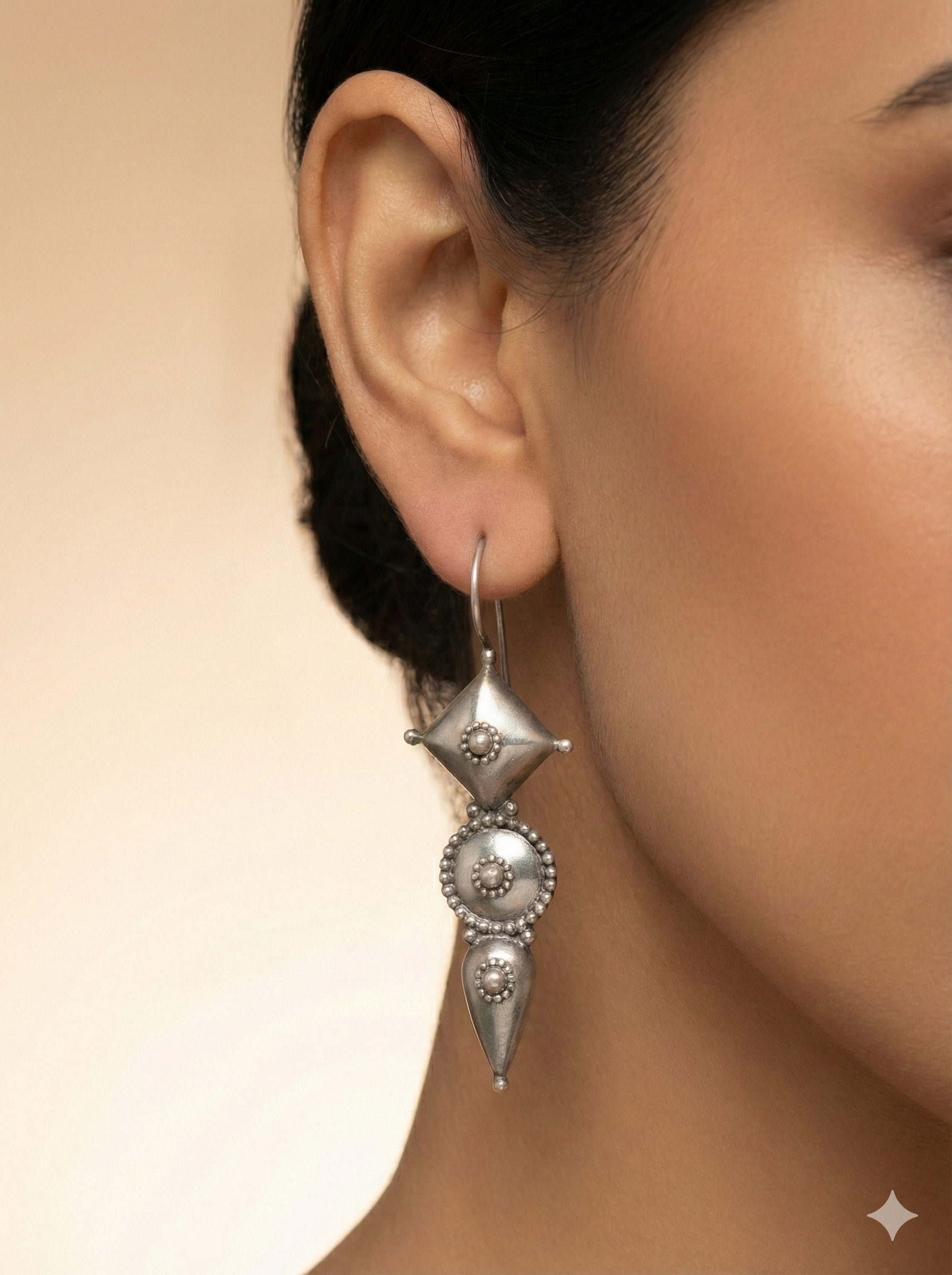 Geometric Dangler Earrings