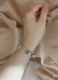 Whimsical Oxidized Silver Charm Bracelet