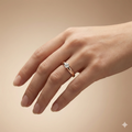 Rose Gold-Plated Minimalist Tension-Set Solitaire