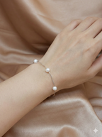 Minimalist Pearl Station Bracelet
