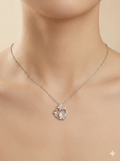 Fluttering Wings Circular Butterfly Necklace