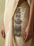 Peacock Motif Crescent Silver Juda