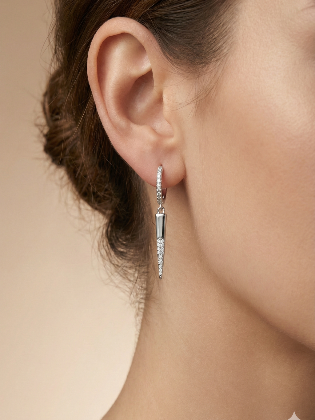 Sparkling Spike Drop Earrings