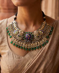 Royal Mayura Silver Statement Necklace