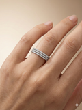 Triple Row Pavé Band