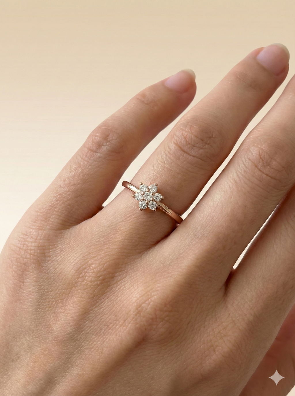 Rosegold Floral Blossom Ring