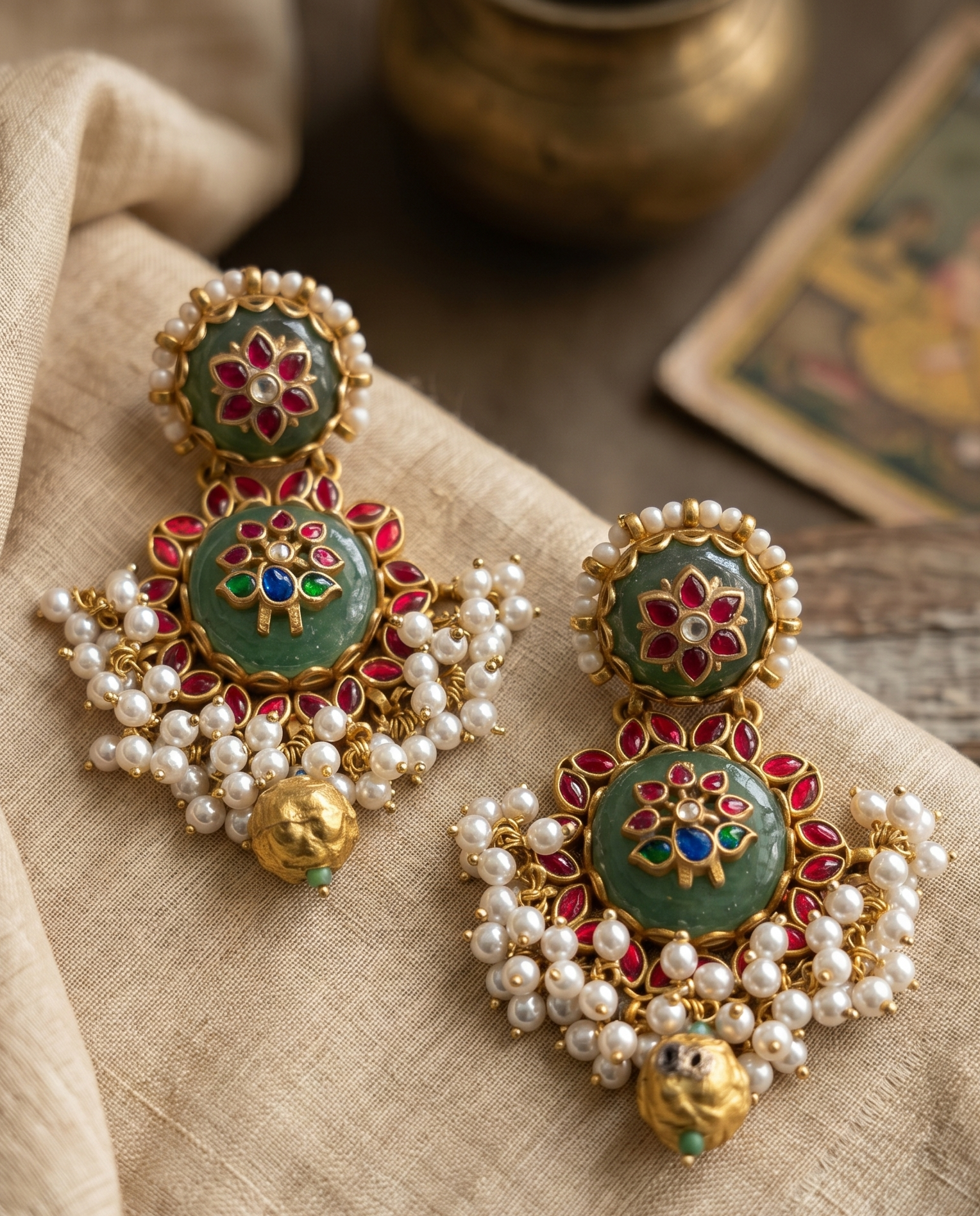 Jodhpuri Royal Cluster Studs