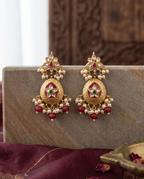 Chandbali Scroll Heritage Earrings