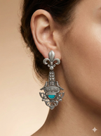 Fleur-de-lis Oxidized Silver Dangles