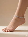 Sterling Silver Twisted Rope Anklet